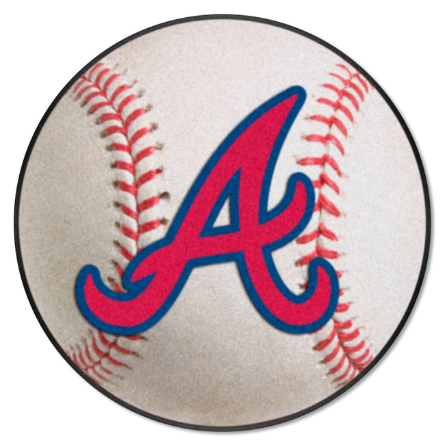 Atlanta Braves Baseball Rug - 27in. Diameter A Cap Logo