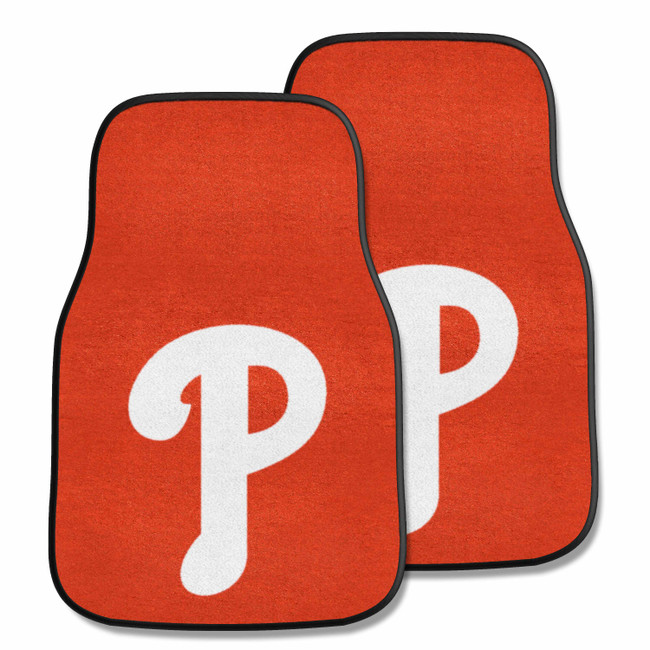 Philadelphia Phillies Front Carpet Car Mat Set - 2 Pieces P Cap Logo