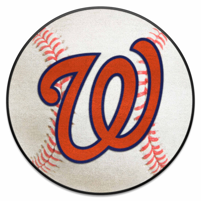 Washington Nationals Baseball Rug - 27in. Diameter Circular Nationals Primary Logo