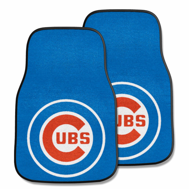 Chicago Cubs Front Carpet Car Mat Set - 2 Pieces Circular Cubs Primary Logo