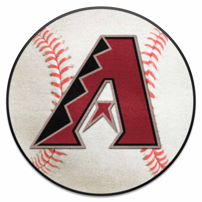 Arizona Diamondbacks Baseball Rug - 27in. Diameter A Primary Cap Logo