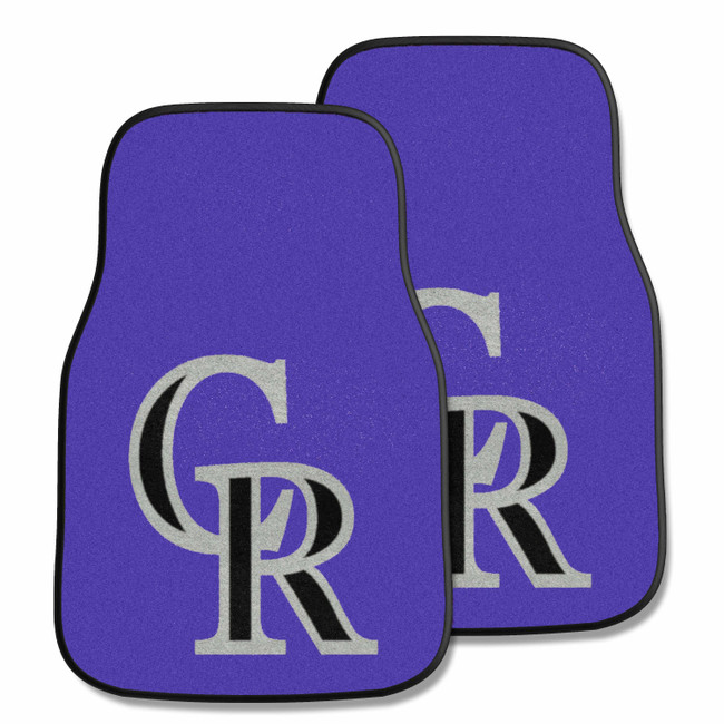 Colorado Rockies Front Carpet Car Mat Set - 2 Pieces CR Primary Cap Logo