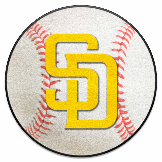 San Diego Padres Baseball Rug - 27in. Diameter SD Primary Cap Logo
