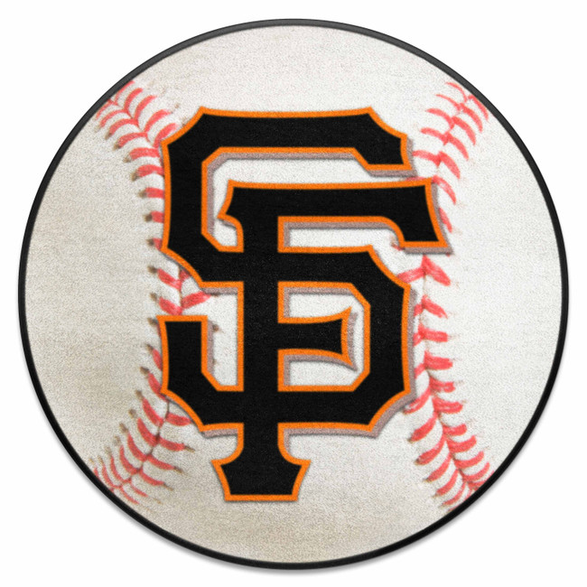 San Francisco Giants Baseball Rug - 27in. Diameter Giants Baseball Primary Logo
