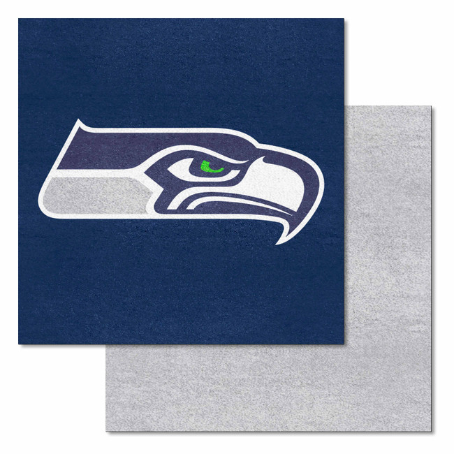 Seattle Seahawks Team Carpet Tiles Seahawk Primary Logo Blue