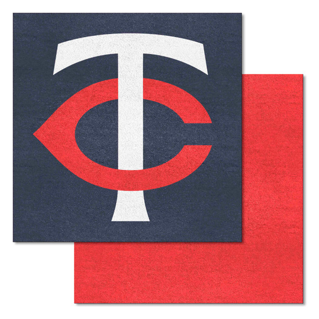 Minnesota Twins Team Carpet Tiles - 45 Sq Ft. TC Cap Logo