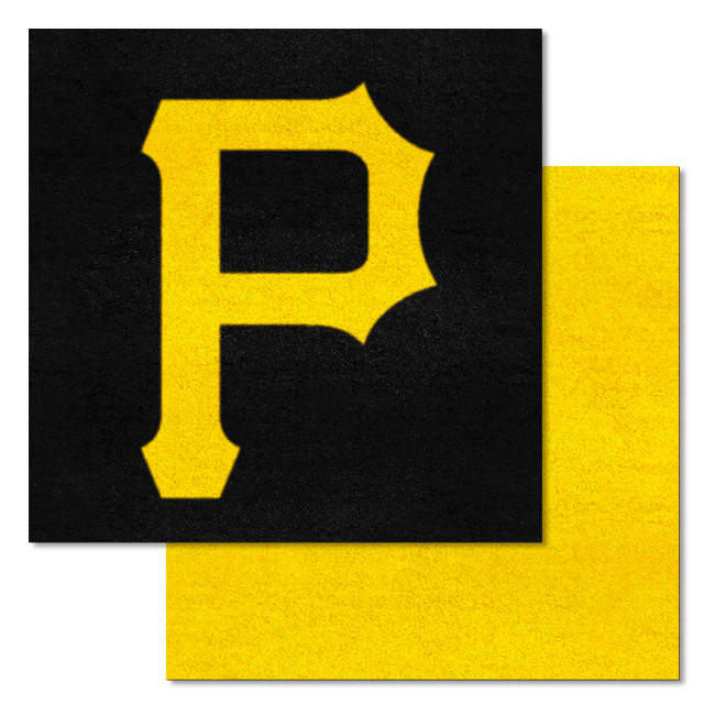 Pittsburgh Pirates "P" Hat Logo Team Carpet Tiles - 45 Sq Ft. P Primary Cap Logo