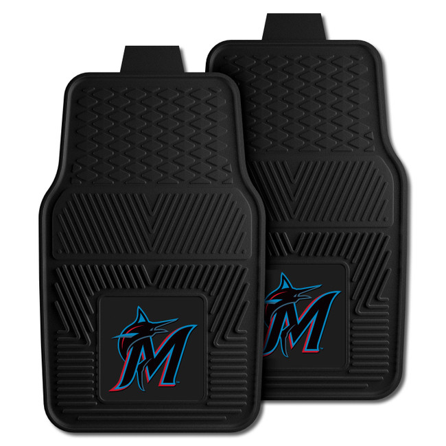 MLB - Miami Marlins 2-pc Vinyl Car Mat Set 17"x27"