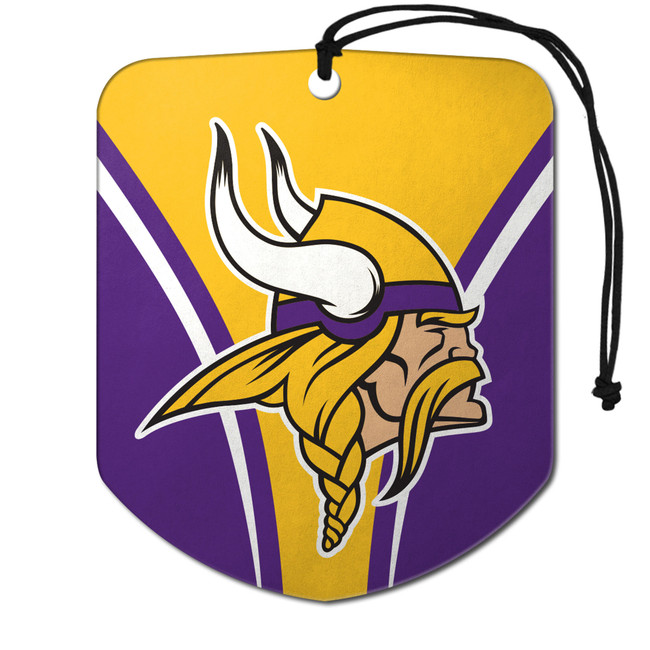 Minnesota Vikings Air Freshener 2-pk Vikings Primary Logo Purple & Yellow
