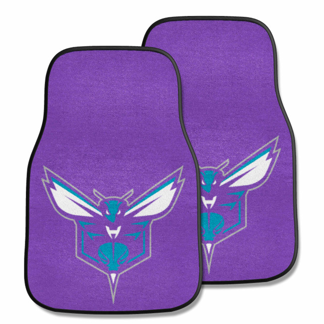 Charlotte Hornets Front Carpet Car Mat Set - 2 Pieces Hornet Partial Logo
