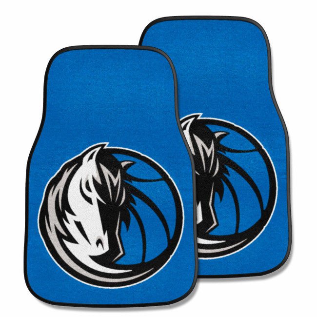 Dallas Mavericks Front Carpet Car Mat Set - 2 Pieces Maverick Head Primary Logo