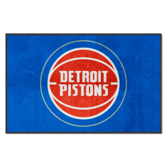 Detroit Pistons 4X6 High-Traffic Mat with Durable Rubber Backing - Landscape Orientation