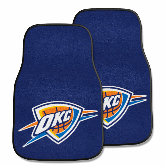 Oklahoma City Thunder Front Carpet Car Mat Set - 2 Pieces OKC Primary Logo