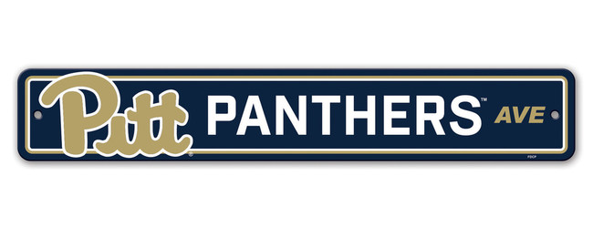 Pittsburgh Panthers Sign 4x24 Plastic Street Sign