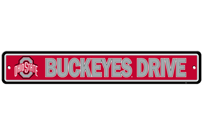 Ohio State Buckeyes Sign 4x24 Plastic Street Sign