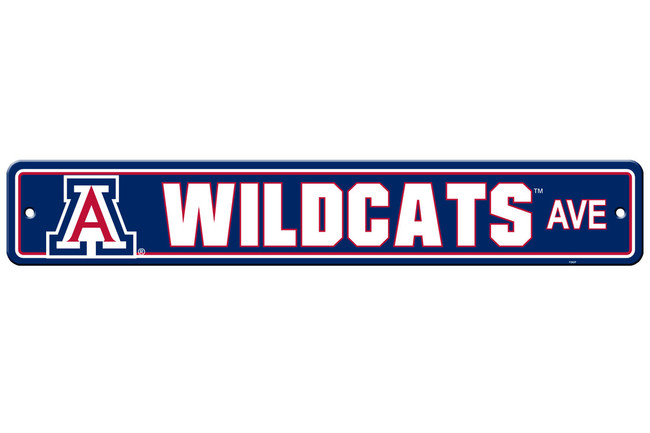 Arizona Wildcats Sign 4x24 Plastic Street Sign