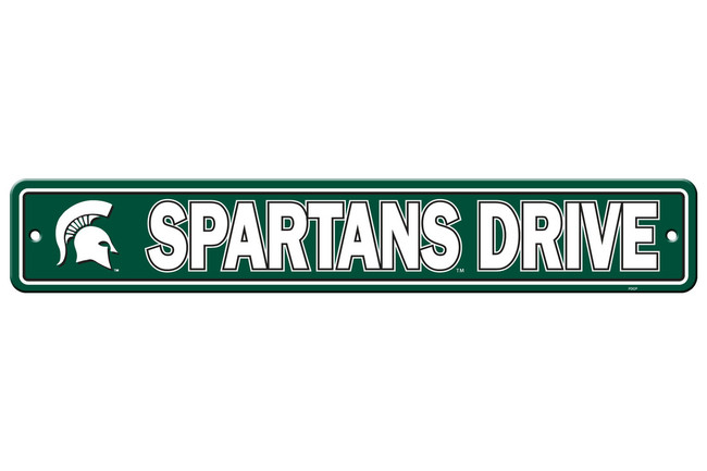 Michigan State Spartans Sign 4x24 Plastic Street Sign