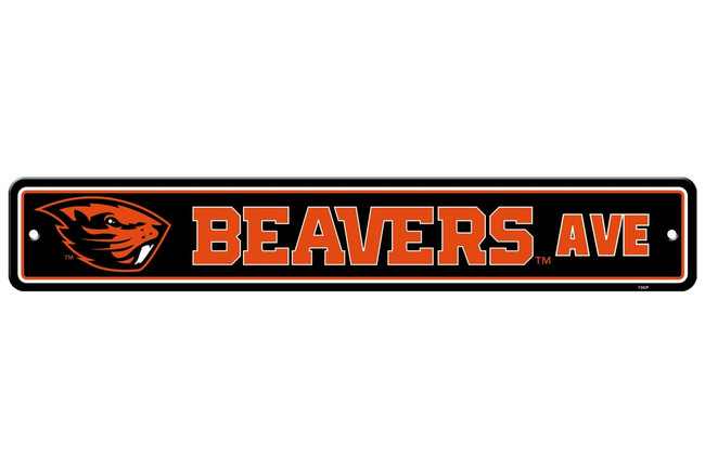 Oregon State Beavers Sign 4x24 Plastic Street Sign