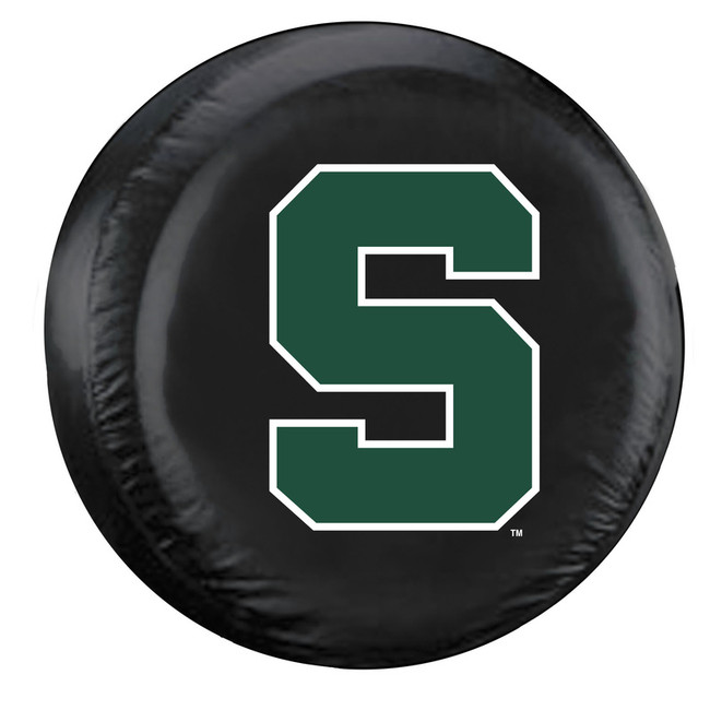 Michigan State Spartans Tire Cover Large Size Black