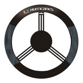 Miami Hurricanes Steering Wheel Cover Mesh Style