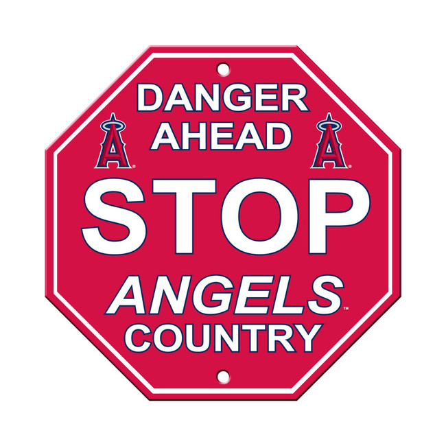 Los Angeles Angels Sign 12x12 Plastic Stop Sign