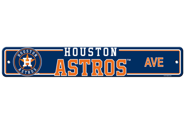 Houston Astros Sign 4x24 Plastic Street Sign