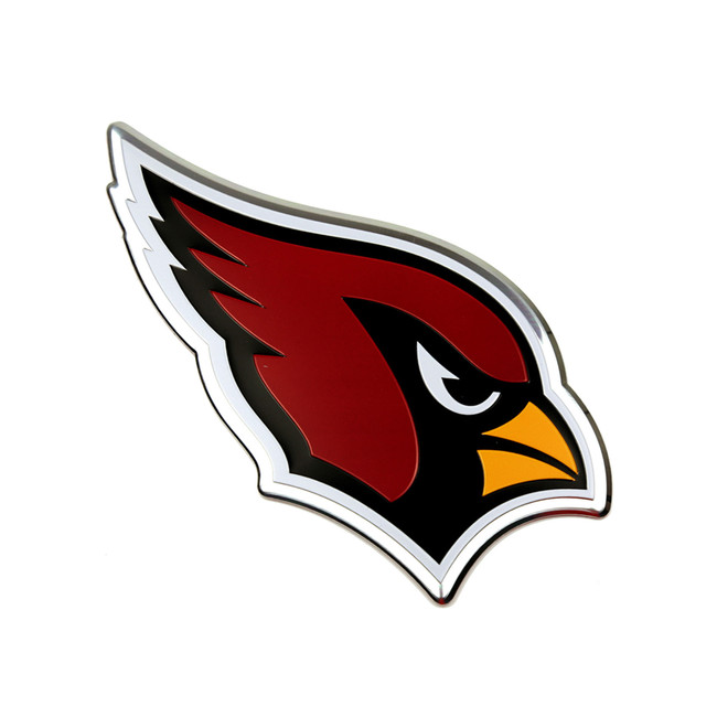 Arizona Cardinals Heavy Duty Aluminum Embossed Color Emblem Cardinal Head Primary Logo
