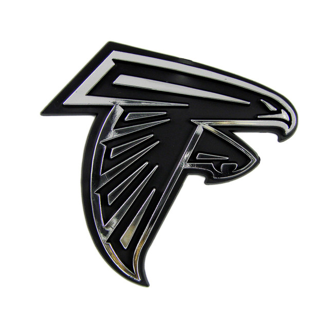 Atlanta Falcons Molded Chrome Plastic Emblem Falcon Primary Logo