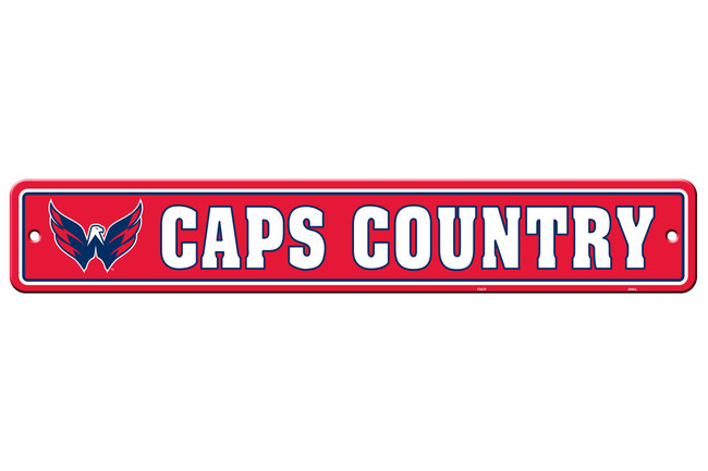 Washington Capitals Sign 4x24 Plastic Street Sign