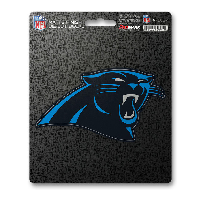 Carolina Panthers Matte Decal Panther Primary Logo Black & Blue