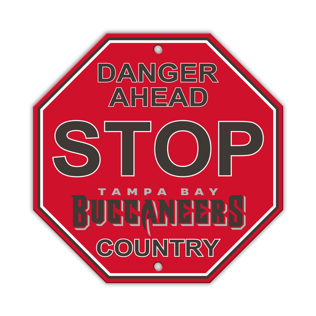 Tampa Bay Buccaneers Sign 12x12 Plastic Stop Sign