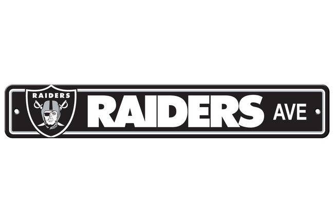 Las Vegas Raiders 4x24 Plastic Street Sign