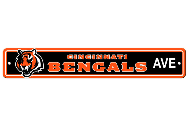 Cincinnati Bengals Sign 4x24 Plastic Street Sign