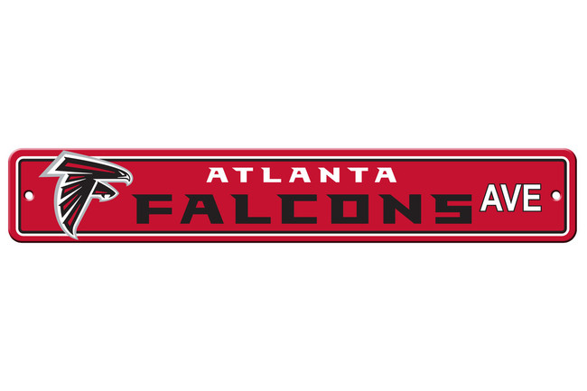 Atlanta Falcons Sign 4x24 Plastic Street Sign