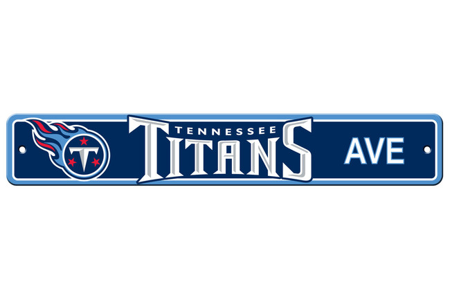 Tennessee Titans Sign 4x24 Plastic Street Sign