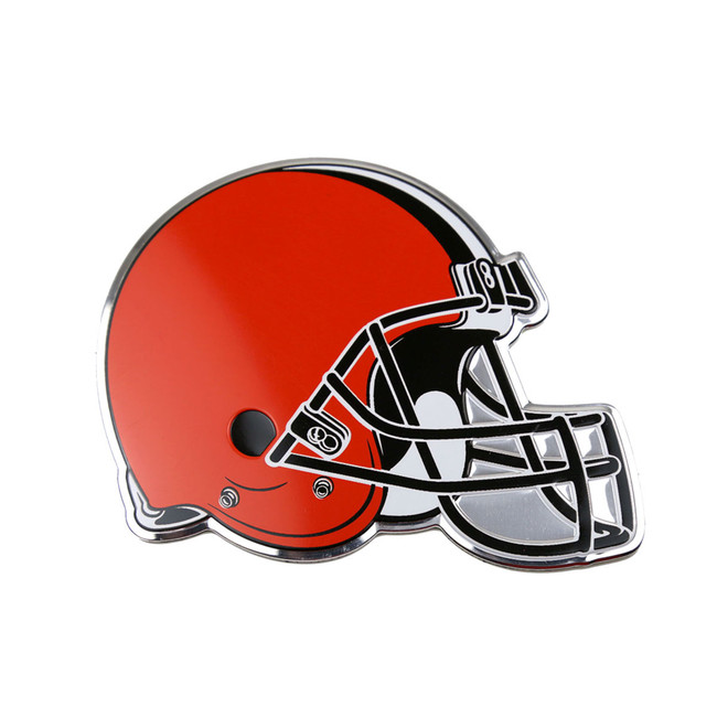 Cleveland Browns Heavy Duty Aluminum Embossed Color Emblem Browns Helmet Primary Logo
