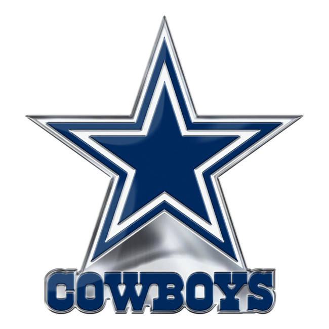 Dallas Cowboys Heavy Duty Aluminum Embossed Color Emblem - Alternate Star Primary Logo & Wordmark