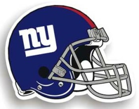 New York Giants 12" Helmet Car Magnet