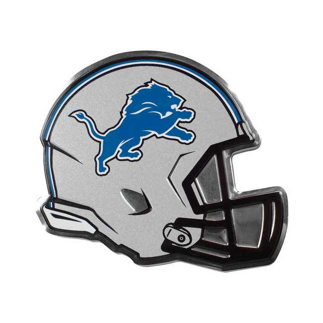 Detroit Lions Embossed Helmet Emblem Lion Primary Logo Blue & Gray