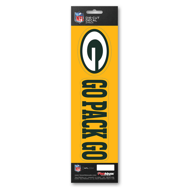 Green Bay Packers Team Slogan Decal Primary Logo & Team Slogan Green & Yellow