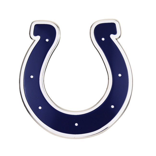 Indianapolis Colts Heavy Duty Aluminum Embossed Color Emblem Horseshoe Primary Logo