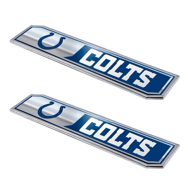 Indianapolis Colts Embossed Truck Emblem 2-pk Horseshoe Primary Logo Blue