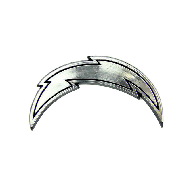 Los Angeles Chargers Molded Chrome Plastic Emblem Bolt Primary Logo