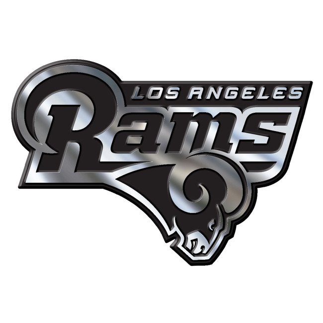 Los Angeles Rams Molded Chrome Plastic Emblem Ram Head Secondary Logo & Wordmark