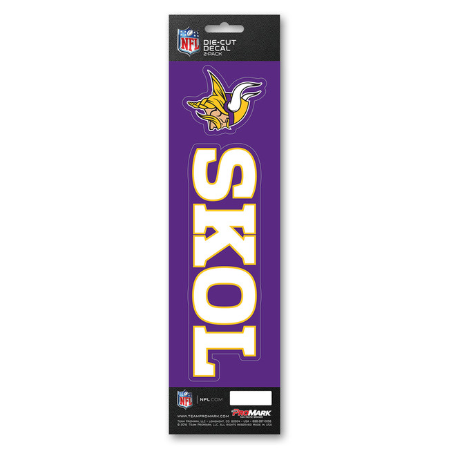 Minnesota Vikings Team Slogan Decal Primary Logo & Team Slogan Purple, Yellow