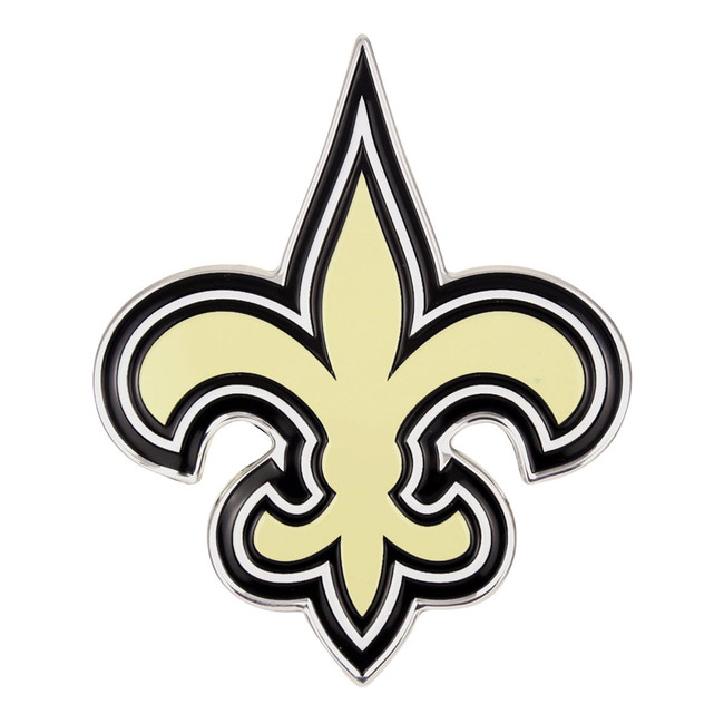 New Orleans Saints Heavy Duty Aluminum Embossed Color Emblem Fleur-de-lis Primary Logo