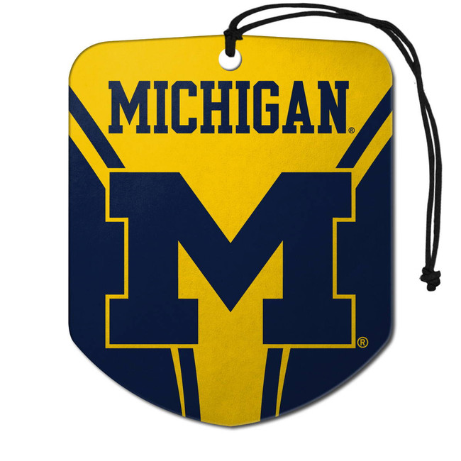 Michigan Wolerines Air Freshener 2-pk "Block M" Logo & Wordmark
