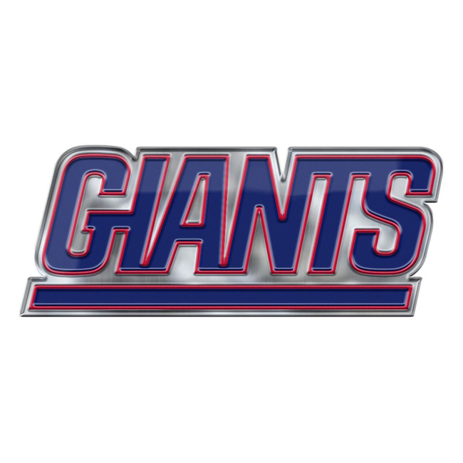 New York Giants Heavy Duty Aluminum Embossed Color Emblem - Alternate Wordmark
