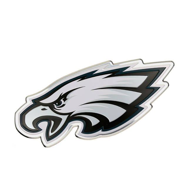 Philadelphia Eagles Heavy Duty Aluminum Embossed Color Emblem Eagle Head Primary Logo