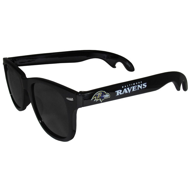Baltimore Ravens NFL Beachfarer Sunglasses Bottle Opener - Stylish Sun Protection for Dedicated Fans
